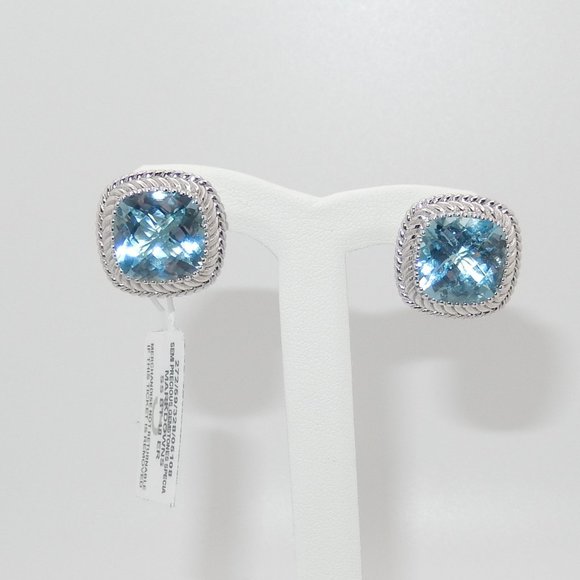R.H. Macy & Co. Fine Jewelry Jewelry Blue Topaz Stud Earrings 7 Ct